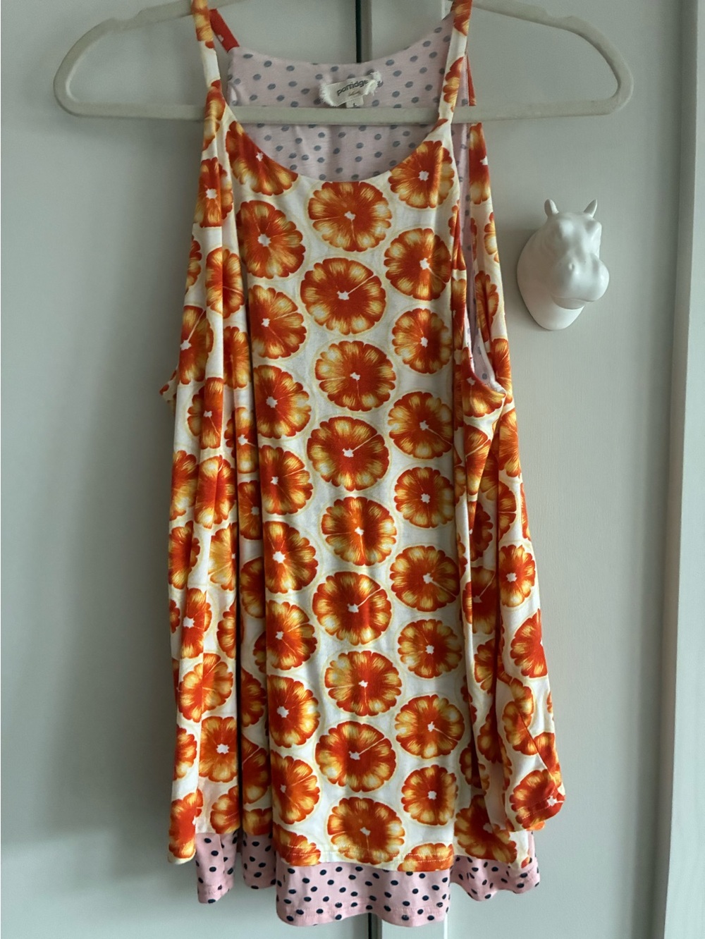 Anthropologie brand: Porridge. Orange Floral Summer tank.